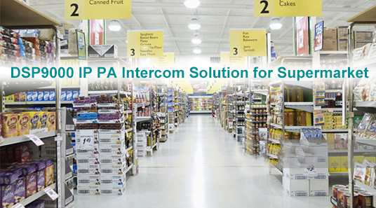 Solution d'interphone PA réseau IP DSP9000 pour supermarché