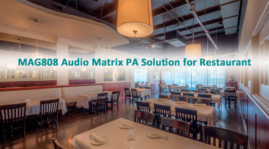 MAG808 Audio Matrix PA Solution pour le restaurant