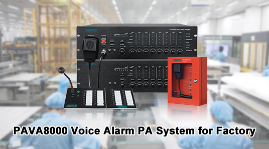 PAVA8000 système d'alarme de voix PA pour l'usine