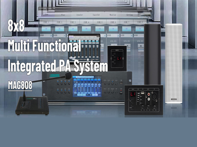 Système de PA intégré multi-fonctions 8x8 MAG808