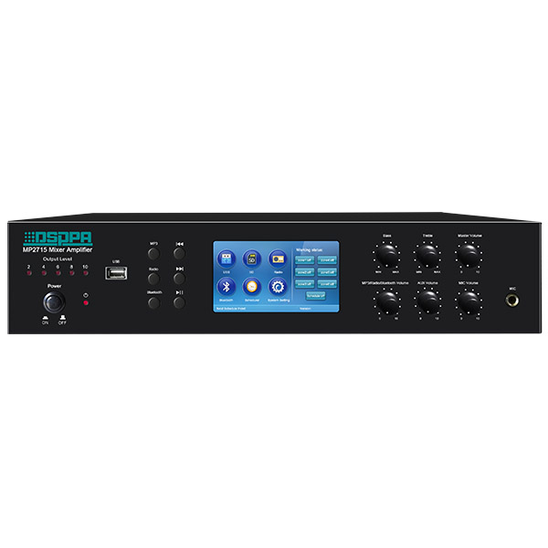 MP2715 150W 6 Zones Mélangeur Amplificateur avec SD/USB/Tuner/Bluetooth/Minuterie