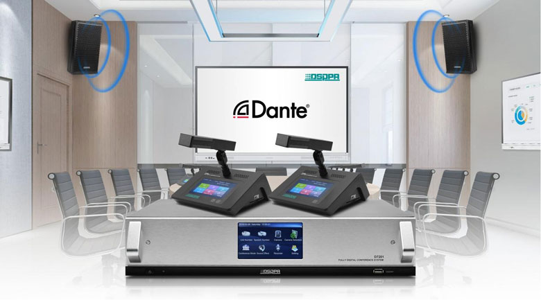 D7201 Système de conférence Dante numérique complet