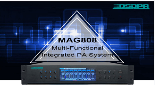 Système de matrice audio numérique MAG808 pour salle de gym
