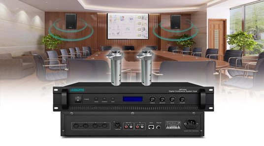 Système de conférence numérique D6115 (microphones pop-up et méthode de connexion)