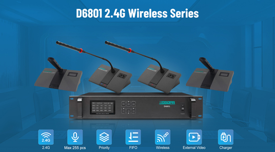 Système de conférence sans fil série D6801 2.4G