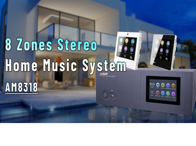 Système de musique domestique stéréo AM8318 8 zones