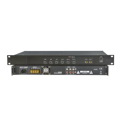 DPA500/DPA750/DPA1000 1U 500W/750W/1000W Mixer Amplifier with 2 MIC & 2 AUX Inputs - 翻译中...